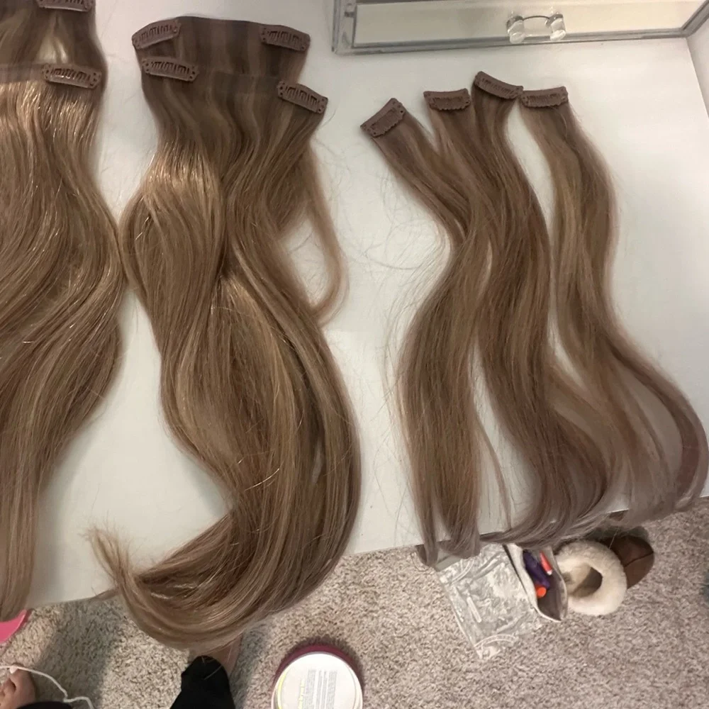 Luxy Hair Seamless Blonde Extensions, clip-ins